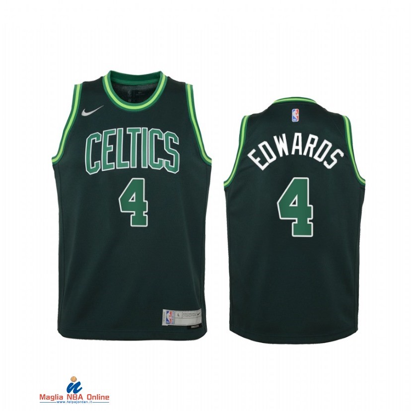 Maglia NBA Bambino Earned Edition Boston Celtics NO.4 Carsen Edwards Verde 2021