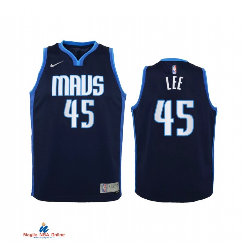 Maglia NBA Bambino Earned Edition Dallas Mavericks NO.45 Courtney Lee Marino 2021