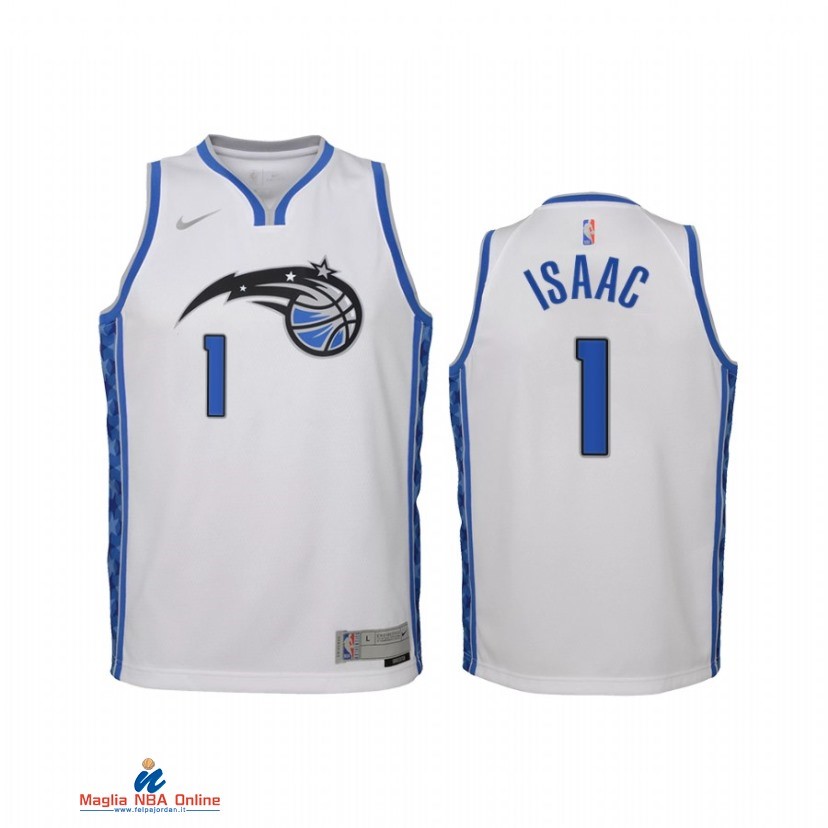 Maglia NBA Bambino Earned Edition Orlando Magic NO.1 Jonathan Isaac Bianco 2021