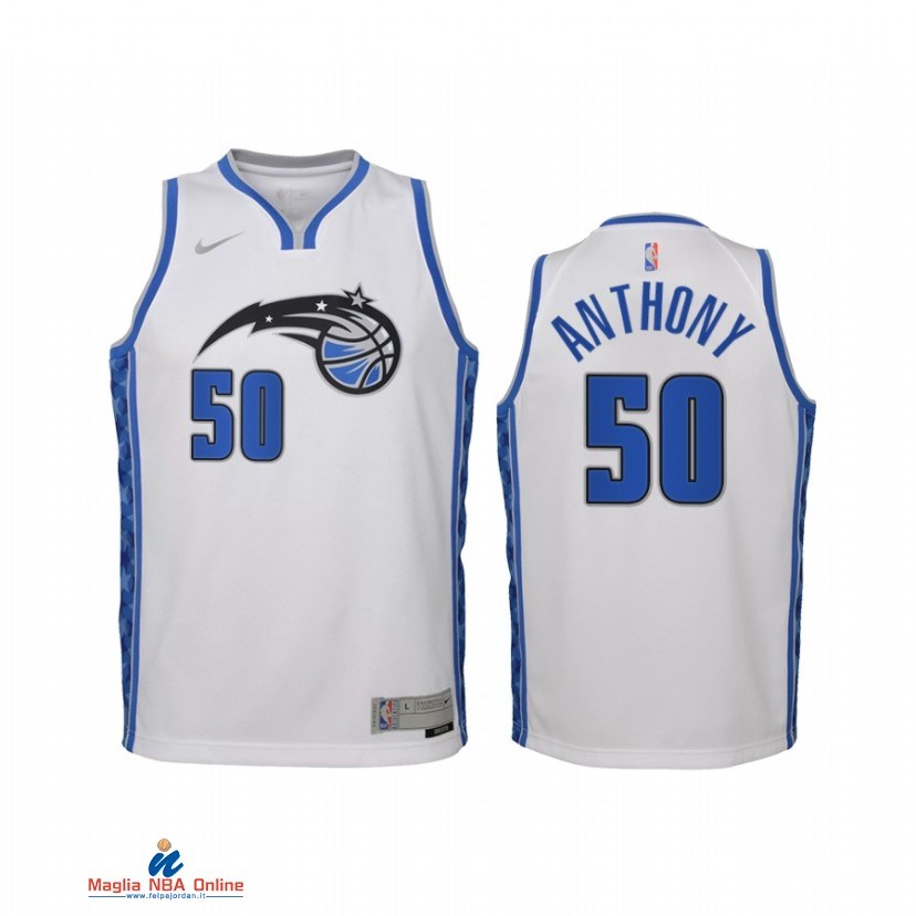 Maglia NBA Bambino Earned Edition Orlando Magic NO.50 Cole Anthony Bianco 2021