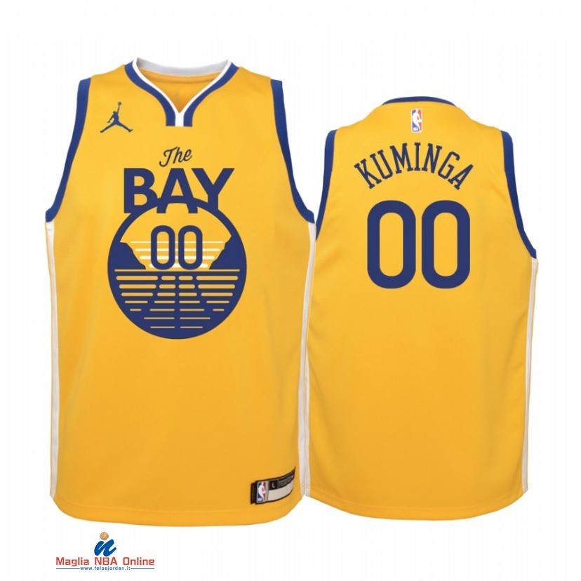 Maglia NBA Bambino Golden State Warriors NO.00 Jonathan Kuminga Oro Statement 2021