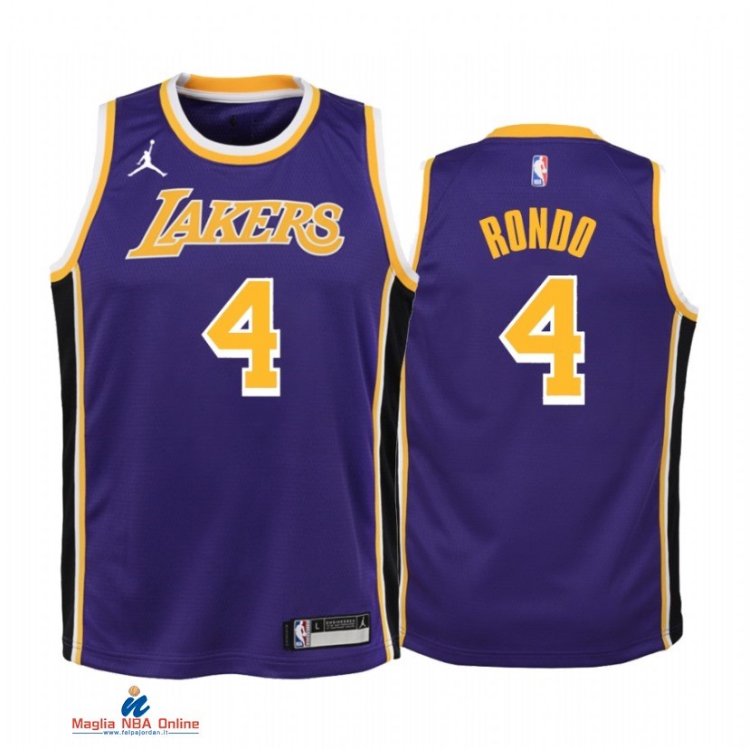 Maglia NBA Bambino Los Angeles Lakers NO.4 Rajon Rondo Porpora Statement 2021-22