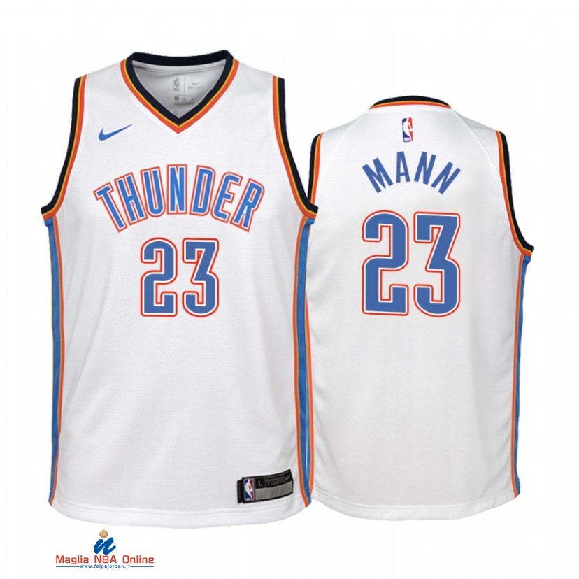 Maglia NBA Bambino Oklahoma City Thunder NO.23 Tre Mann Bianco Association 2021