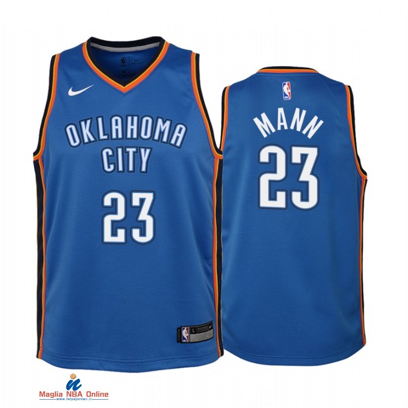Maglia NBA Bambino Oklahoma City Thunder NO.23 Tre Mann Blu Icon 2021