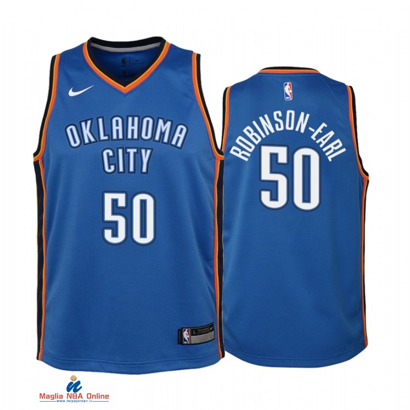 Maglia NBA Bambino Oklahoma City Thunder NO.50 Jeremiah Robinson Earl Blu Icon 2021
