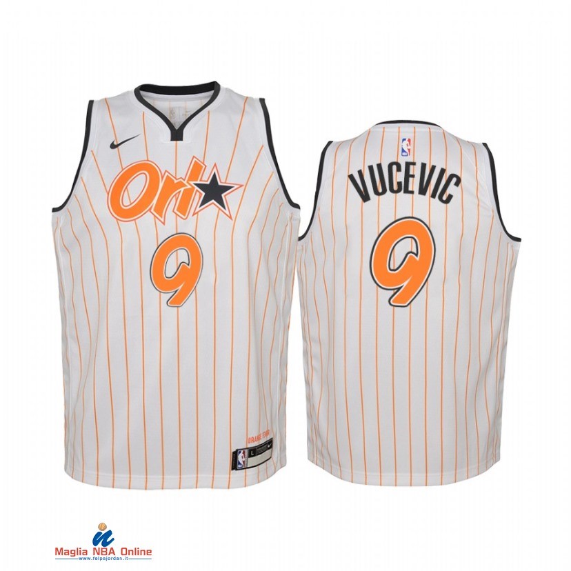 Maglia NBA Bambino Orlando Magic NO.0 Nikola Vucevic Bianco Città 2020-21