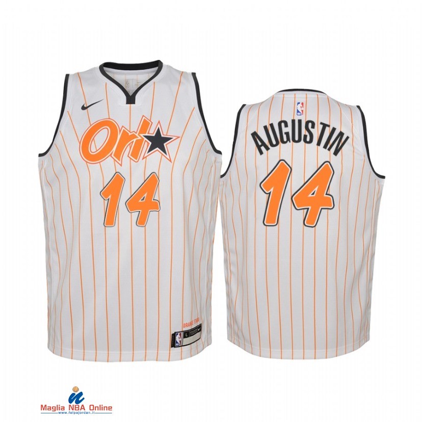 Maglia NBA Bambino Orlando Magic NO.14 D.J. Augustin Bianco Città 2020-21