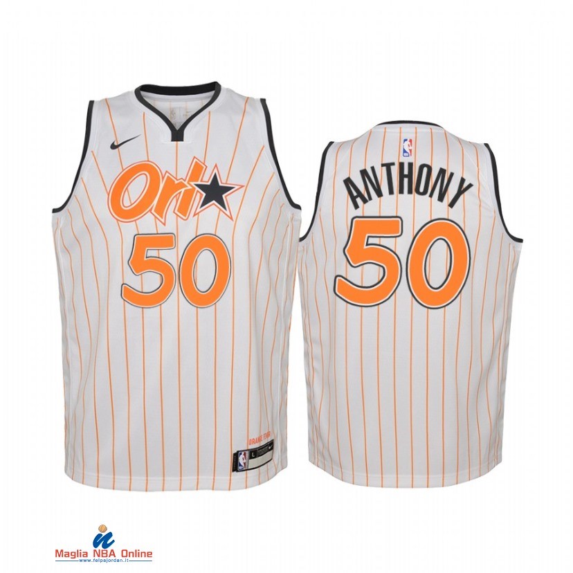 Maglia NBA Bambino Orlando Magic NO.50 Cole Anthony Bianco Città 2020-21