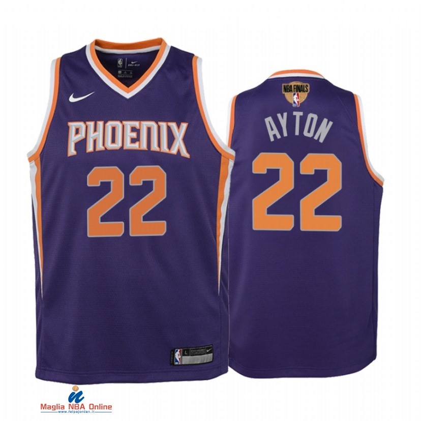 Maglia NBA Bambino Phoenix Suns NO.22 Deandre Ayton Porpora Icon 2021