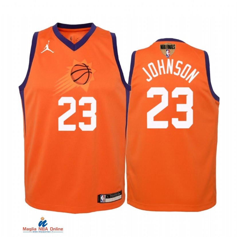 Maglia NBA Bambino Phoenix Suns NO.23 Cameron Johnson Arancia Statement 2021