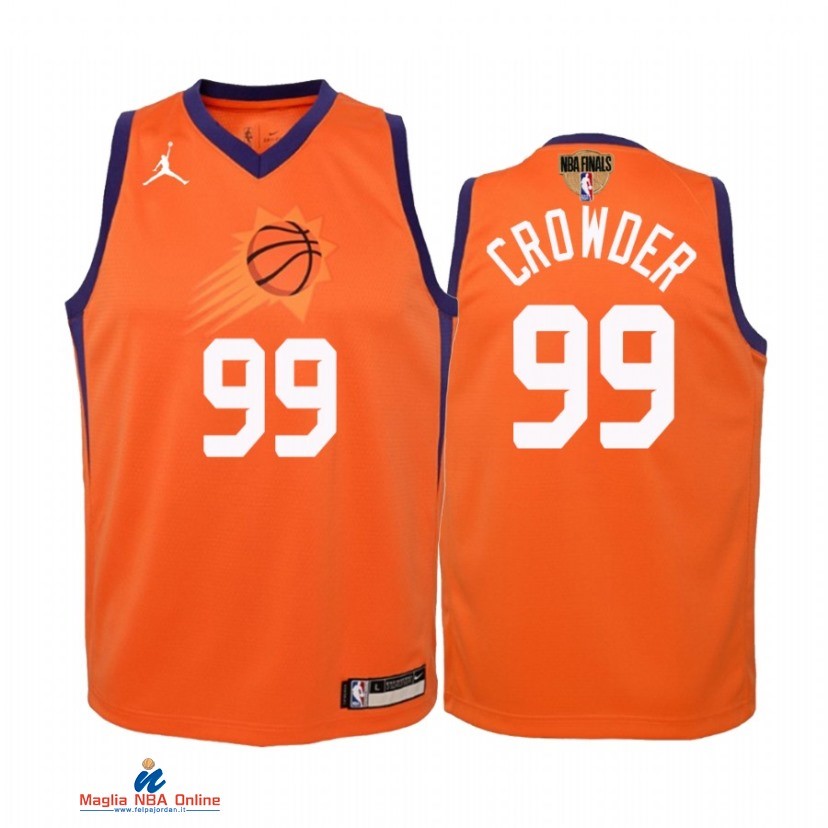 Maglia NBA Bambino Phoenix Suns NO.99 Jae Crowder Arancia Statement 2021