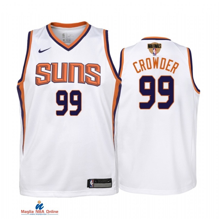 Maglia NBA Bambino Phoenix Suns NO.99 Jae Crowder Bianco Association 2021