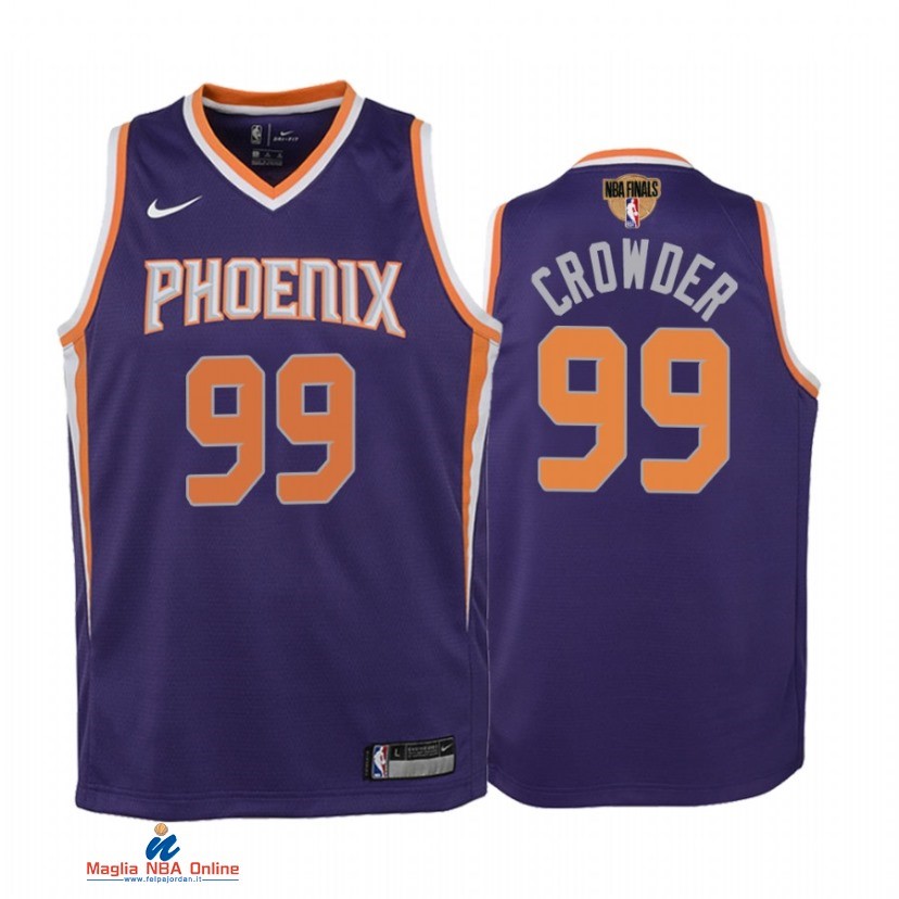 Maglia NBA Bambino Phoenix Suns NO.99 Jae Crowder Porpora Icon 2021