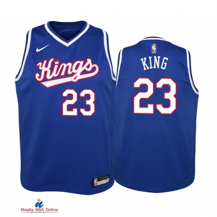 Maglia NBA Bambino Sacramento Kings NO.23 Louis King Blu 2021