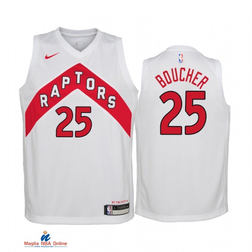 Maglia NBA Bambino Toronto Raptors NO.25 Chris Boucher Bianco Association 2020-21