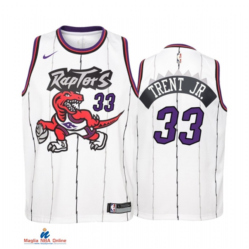 Maglia NBA Bambino Toronto Raptors NO.33 Gary Trent Jr. Bianco 2021