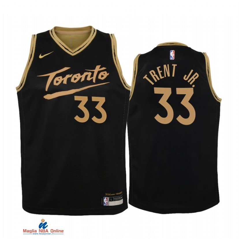 Maglia NBA Bambino Toronto Raptors NO.33 Gary Trent Jr. Nero Città 2021