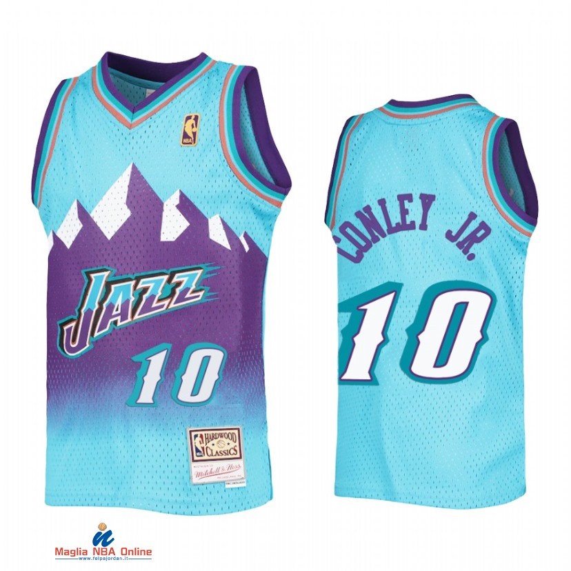 Maglia NBA Bambino Utah Jazz NO.10 Mike Conley Jr. Blu Throwback