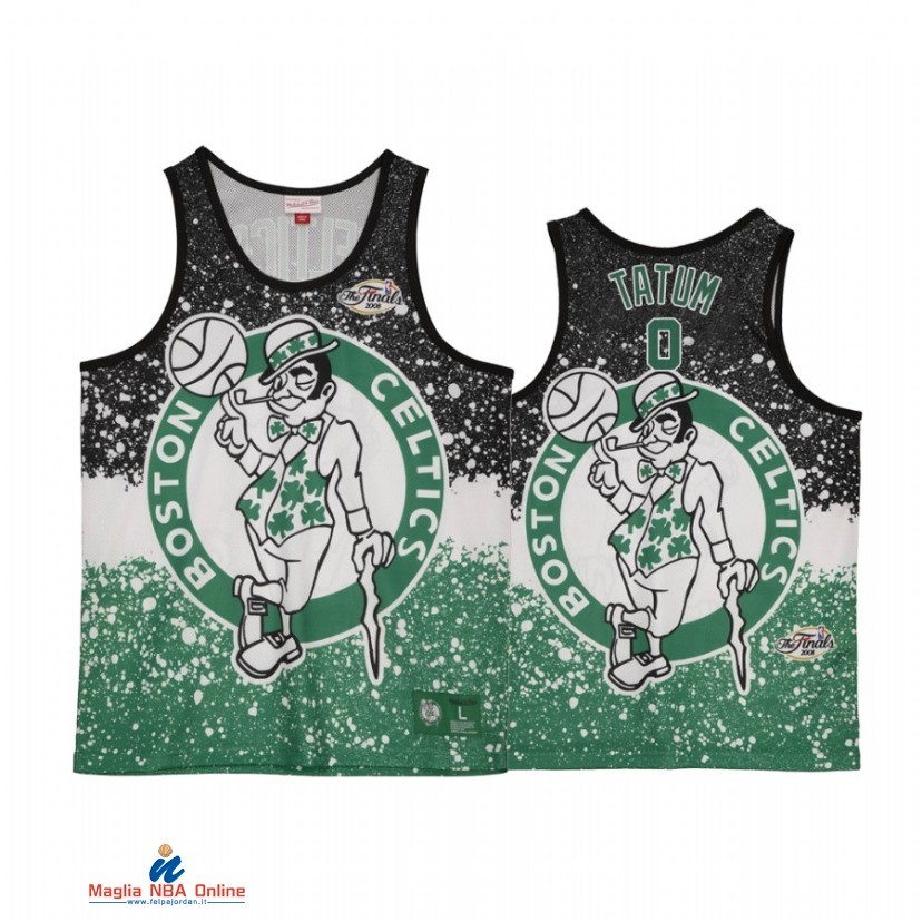 Maglia NBA Boston Celtics NO.0 Jayson Tatum Verde Throwback Hardwood Classics