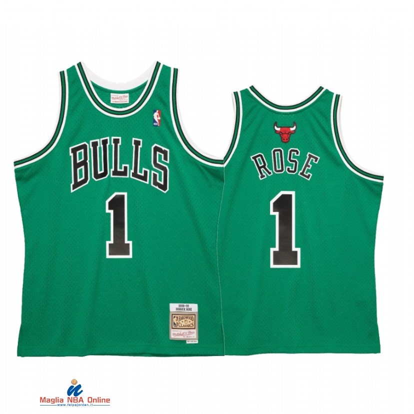 Maglia NBA Boston Celtics NO.1 Ray Allen St. Patrick Day Verde Hardwood Classics