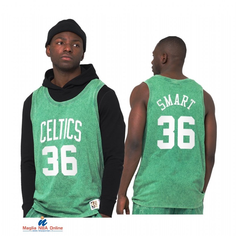 Maglia NBA Boston Celtics NO.36 Marcus Smart Verde Hardwood Classics 2021