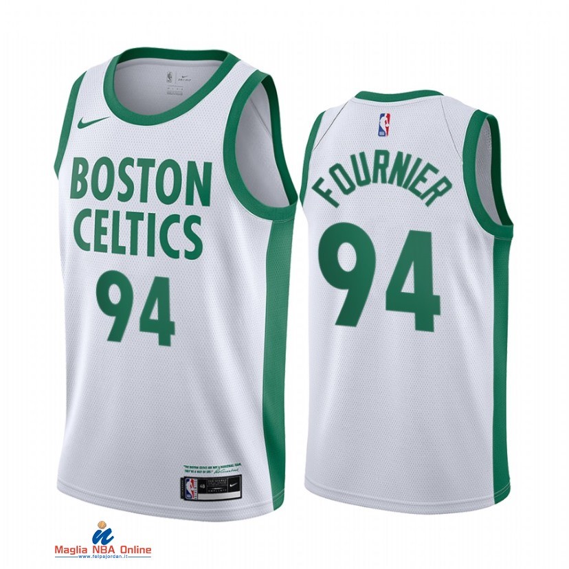 Maglia NBA Boston Celtics NO.94 Evan Fournier Bianco Città 2021
