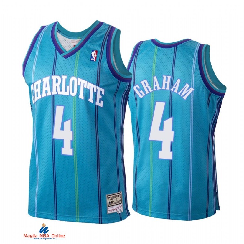 Maglia NBA Charlotte Hornets NO.4 Devonte' Graham Teal Hardwood Classics 1999-00