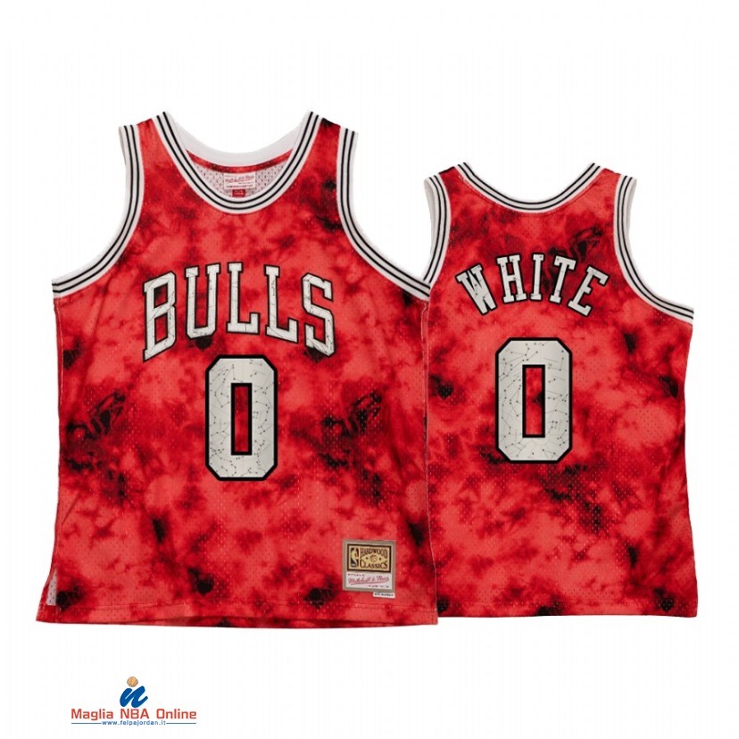 Maglia NBA Chicago Bulls NO.0 Coby White Galaxy Constellation Rosso Hardwood Classics 2021