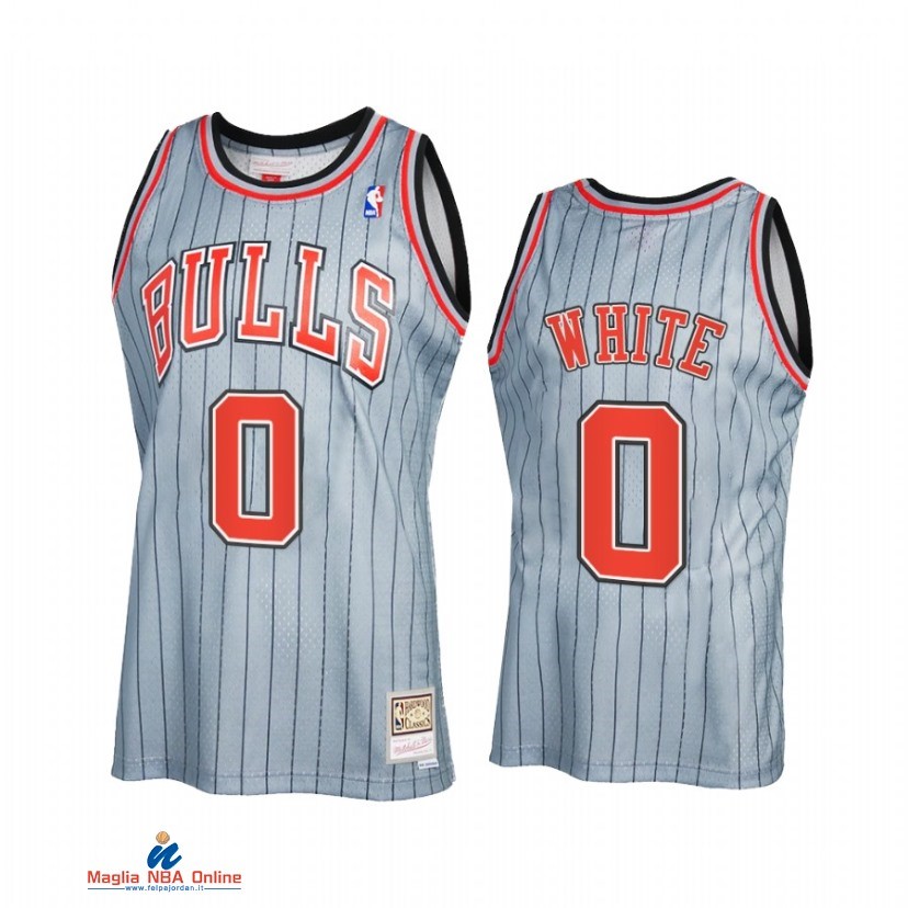 Maglia NBA Chicago Bulls NO.0 Coby White Reload 2.0 Grigio Hardwood Classics 2021