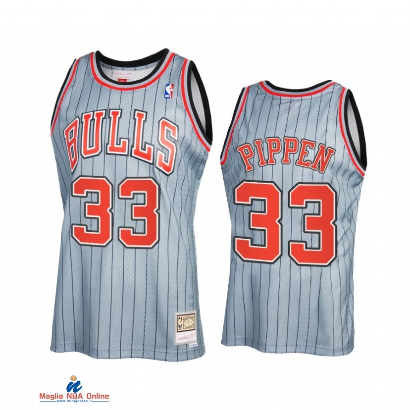 Maglia NBA Chicago Bulls NO.33 Scottie Pippen Reload 2.0 Grigio Hardwood Classics 2021