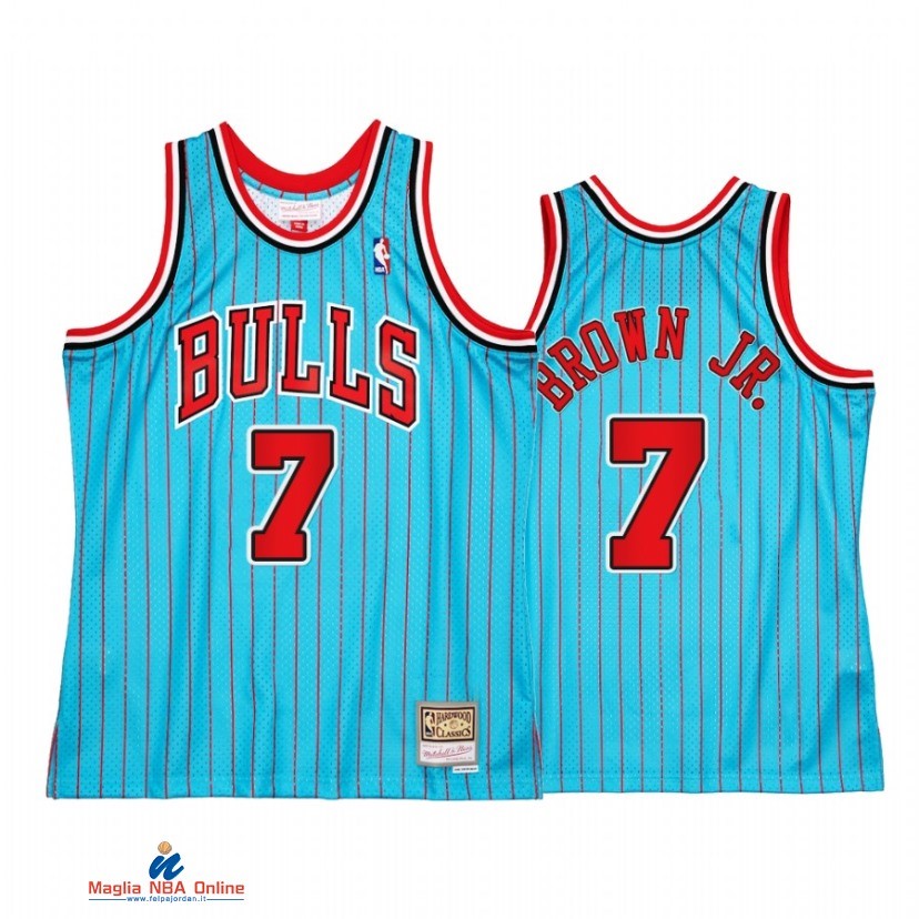 Maglia NBA Chicago Bulls NO.7 Troy Brown Jr. Reload 2.0 Blu Hardwood Classics 2021