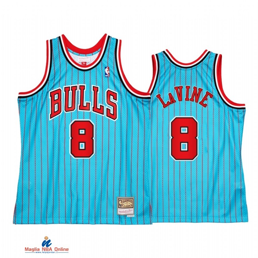 Maglia NBA Chicago Bulls NO.8 Zach LaVine Reload 2.0 Blu Hardwood Classics 2021