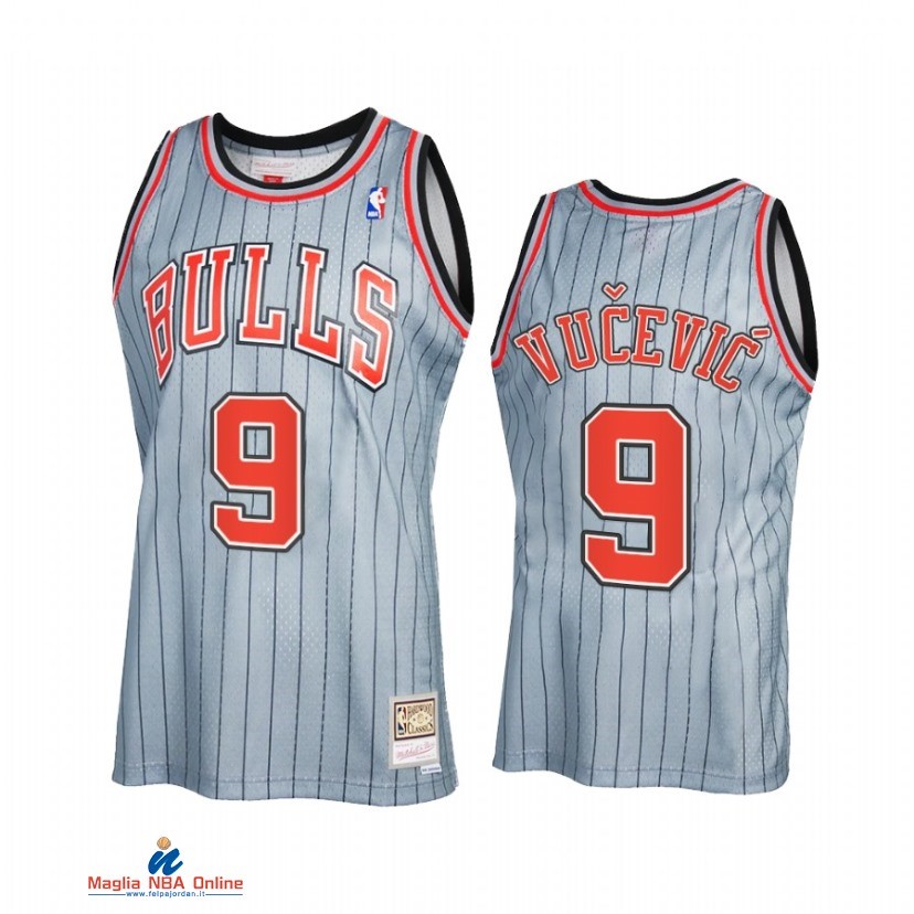 Maglia NBA Chicago Bulls NO.9 Nikola Vucevic Reload 2.0 Grigio Hardwood Classics 2021