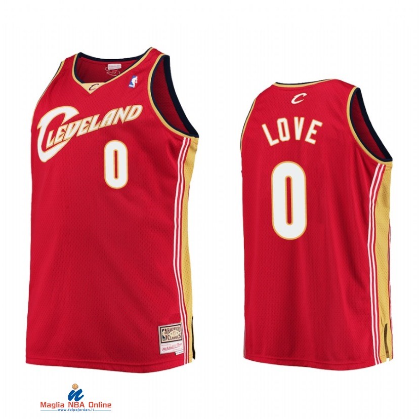 Maglia NBA Cleveland Cavaliers NO.0 Kevin Love Rosso Hardwood Classics 2021