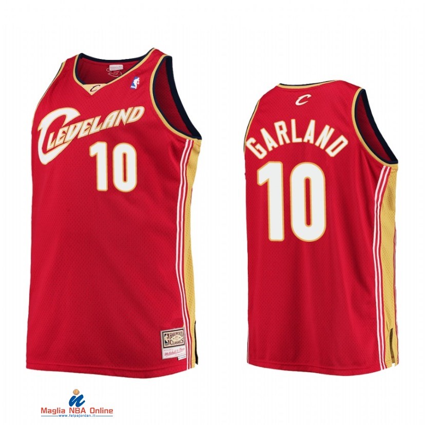 Maglia NBA Cleveland Cavaliers NO.10 Darius Garland Rosso Hardwood Classics 2021