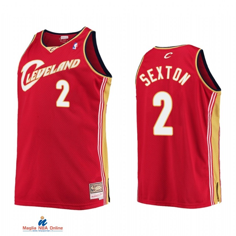 Maglia NBA Cleveland Cavaliers NO.2 Collin Sexton Rosso Hardwood Classics 2021