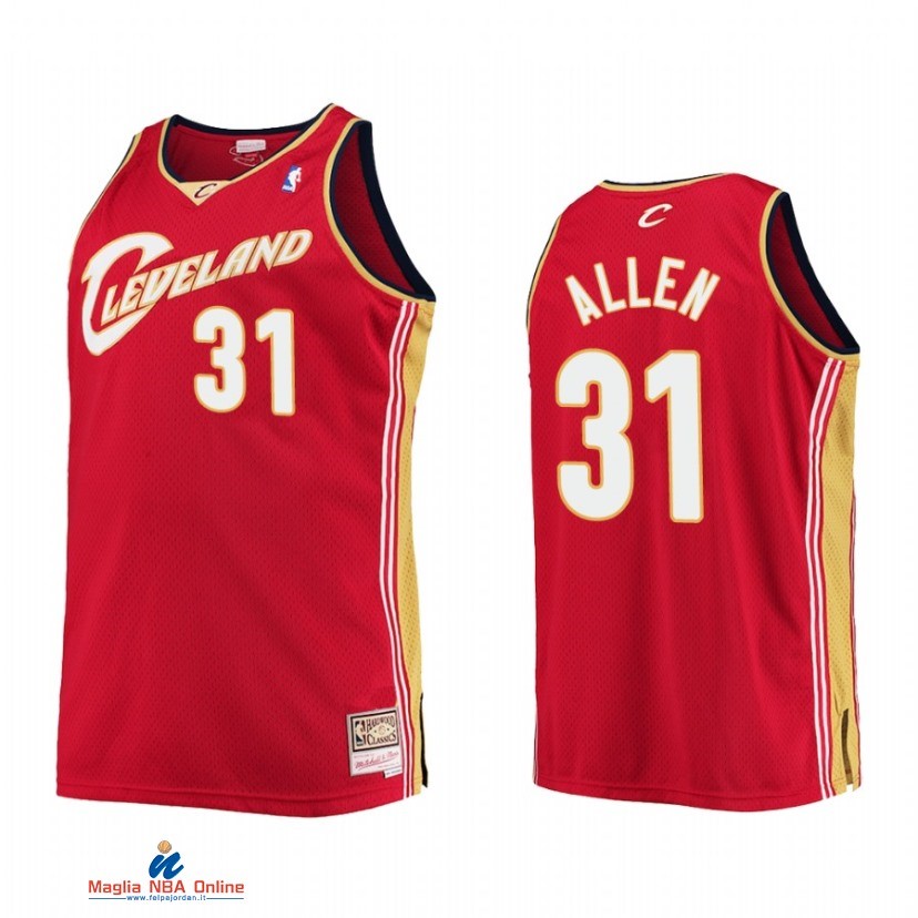 Maglia NBA Cleveland Cavaliers NO.31 Jarrett Allen Rosso Hardwood Classics 2021