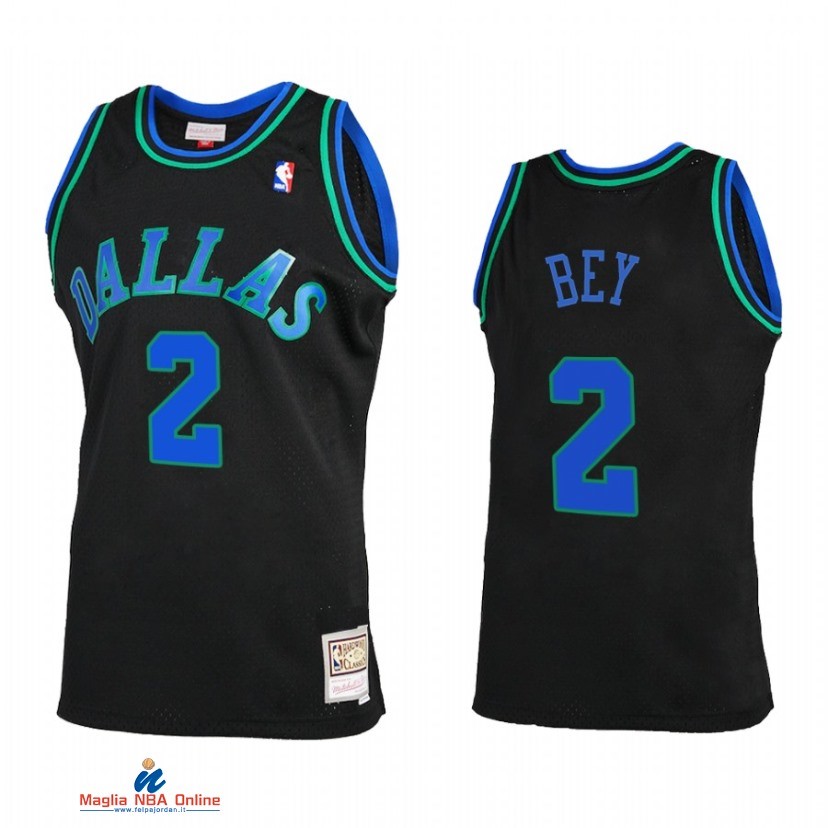 Maglia NBA Dallas Mavericks NO.2 Tyler Bey Reload 2.0 Nero Hardwood Classics 2021