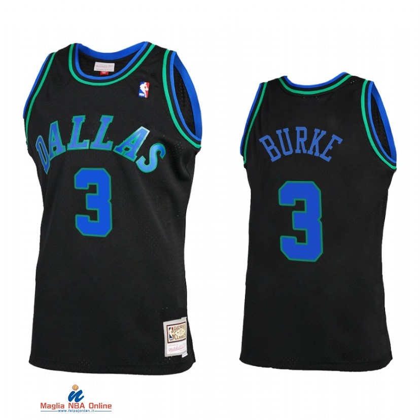 Maglia NBA Dallas Mavericks NO.3 Trey Burke Reload 2.0 Nero Hardwood Classics 2021