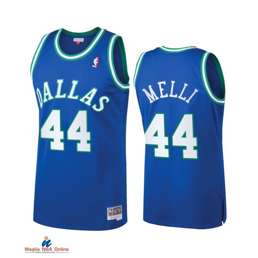 Maglia NBA Dallas Mavericks NO.44 Nicolo Melli Blu Hardwood Classics 2021