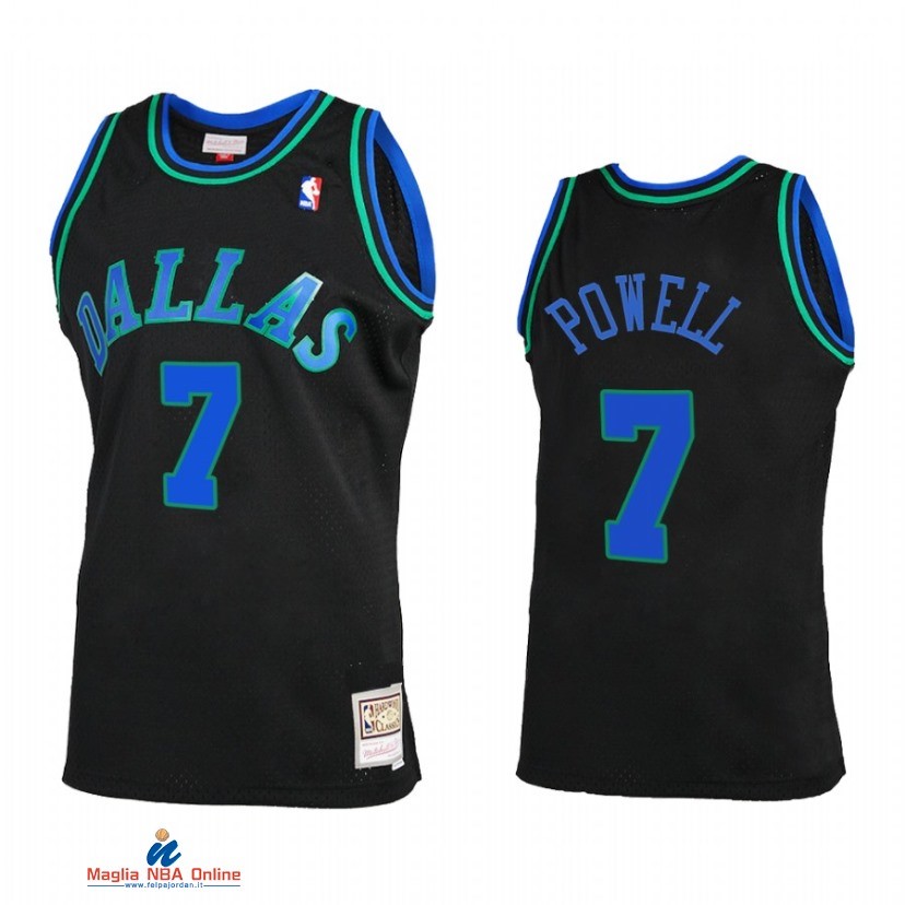 Maglia NBA Dallas Mavericks NO.7 Dwight Powell Reload 2.0 Nero Hardwood Classics 2021