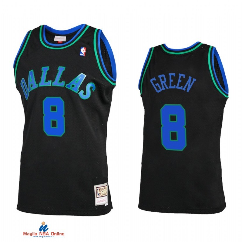 Maglia NBA Dallas Mavericks NO.8 Josh Green Reload 2.0 Nero Hardwood Classics 2021