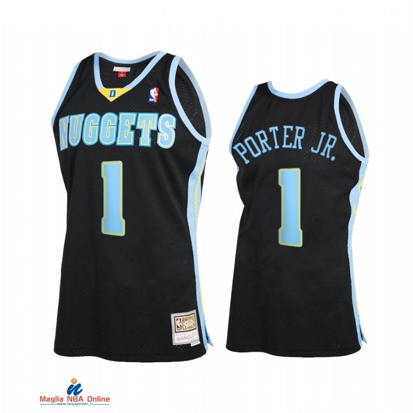 Maglia NBA Denver Nuggets NO.1 Michael Porter Jr. Reload 2.0 Nero Hardwood Classics 2021