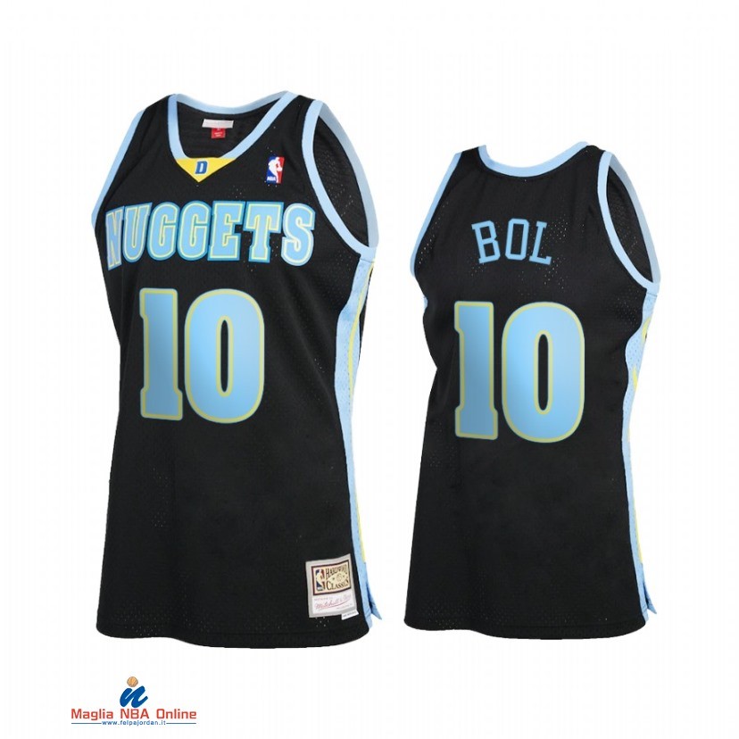 Maglia NBA Denver Nuggets NO.10 Bol Bol Reload 2.0 Nero Hardwood Classics 2021