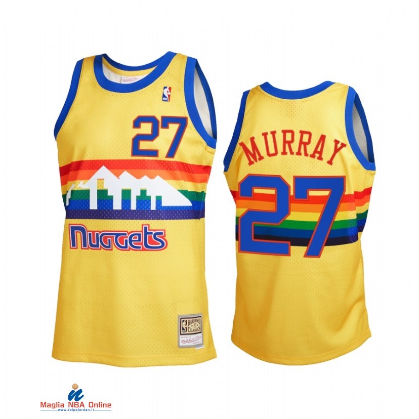 Maglia NBA Denver Nuggets NO.27 Jamal Murray Reload 2.0 Oro Hardwood Classics 2021
