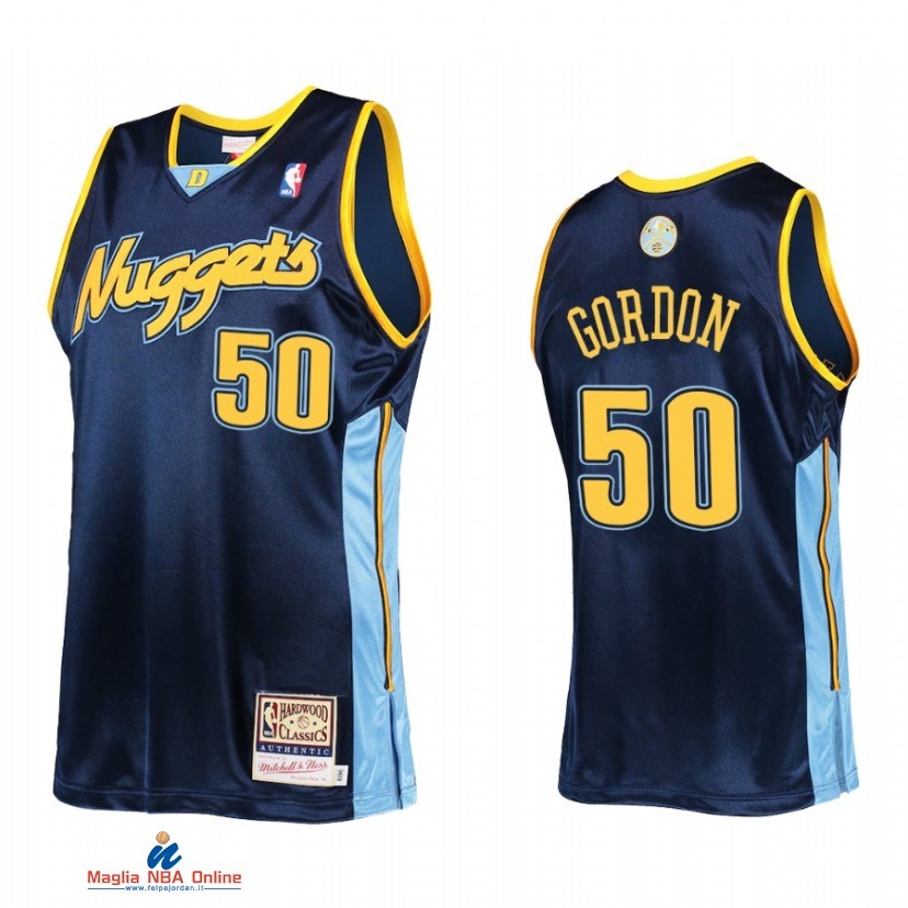 Maglia NBA Denver Nuggets NO.50 Aaron Gordon Marino Hardwood Classics 2006