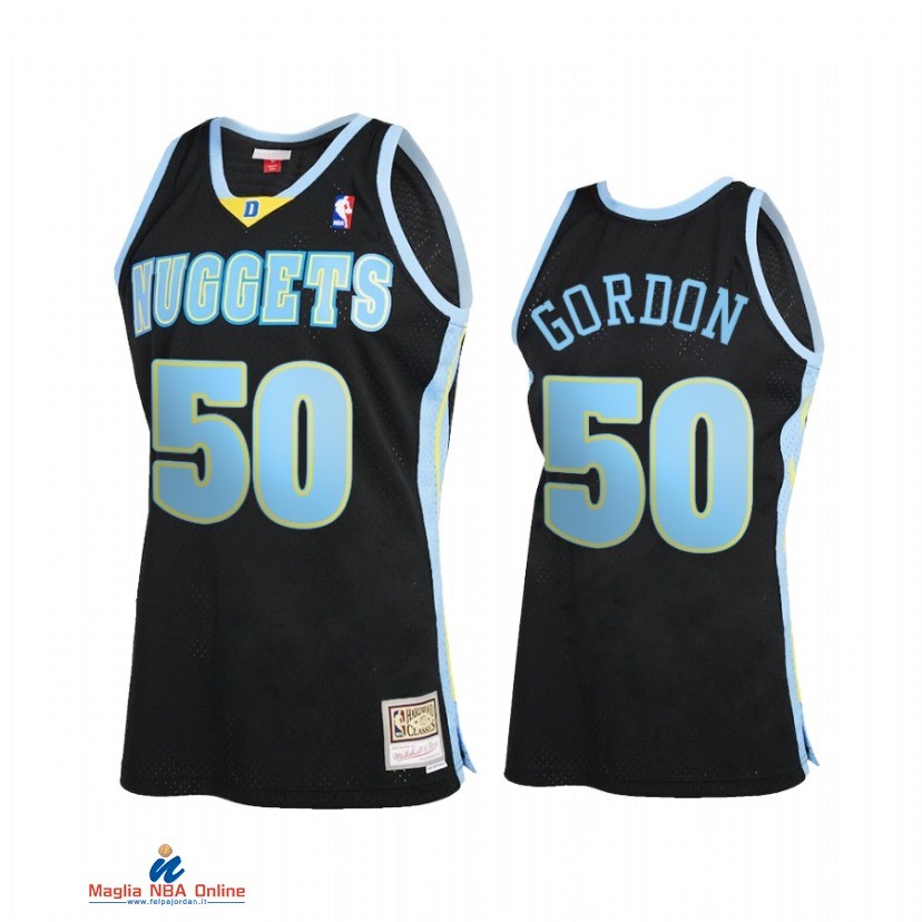 Maglia NBA Denver Nuggets NO.50 Aaron Gordon Reload 2.0 Nero Hardwood Classics 2021