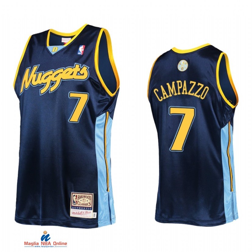 Maglia NBA Denver Nuggets NO.7 Facundo Campazzo Marino Hardwood Classics 2006