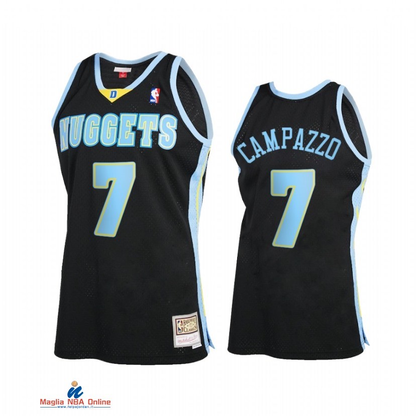 Maglia NBA Denver Nuggets NO.7 Facundo Campazzo Reload 2.0 Nero Hardwood Classics 2021