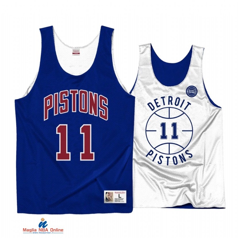 Maglia NBA Detroit Pistons NO.11 Isiah Thomas Bianco Throwback 2021